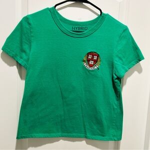 Kid’s Harvard University Tee with small embroidered logo. Sz large